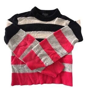 Rag & Bone New York 100% Cashmere Awikka Sweater- ‎ Pink Grey Cream Women